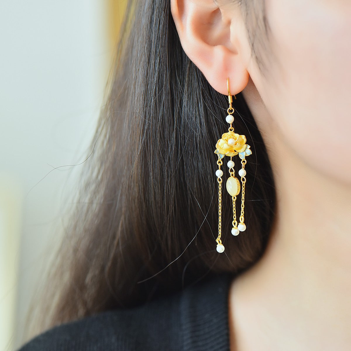 925_Silver_Nephrite_Earrings_Fine_Texture_With_Certificate_65