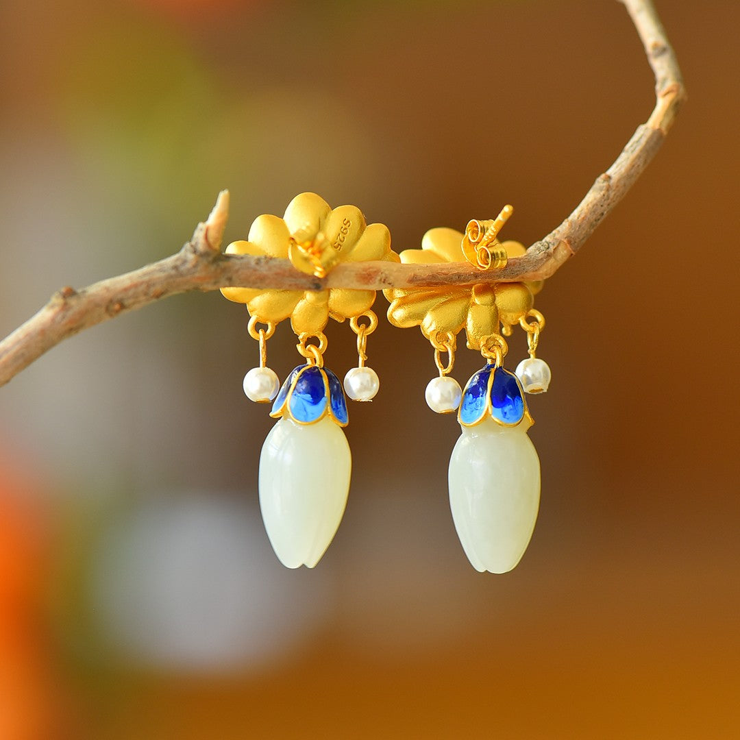 925_Silver_Nephrite_Earrings_Exquisite
