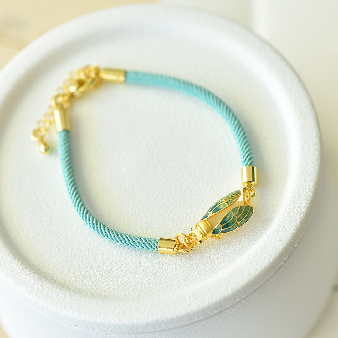 S925 Silver Nephrite Jade Bangle - Butterfly & Water-drop Design
