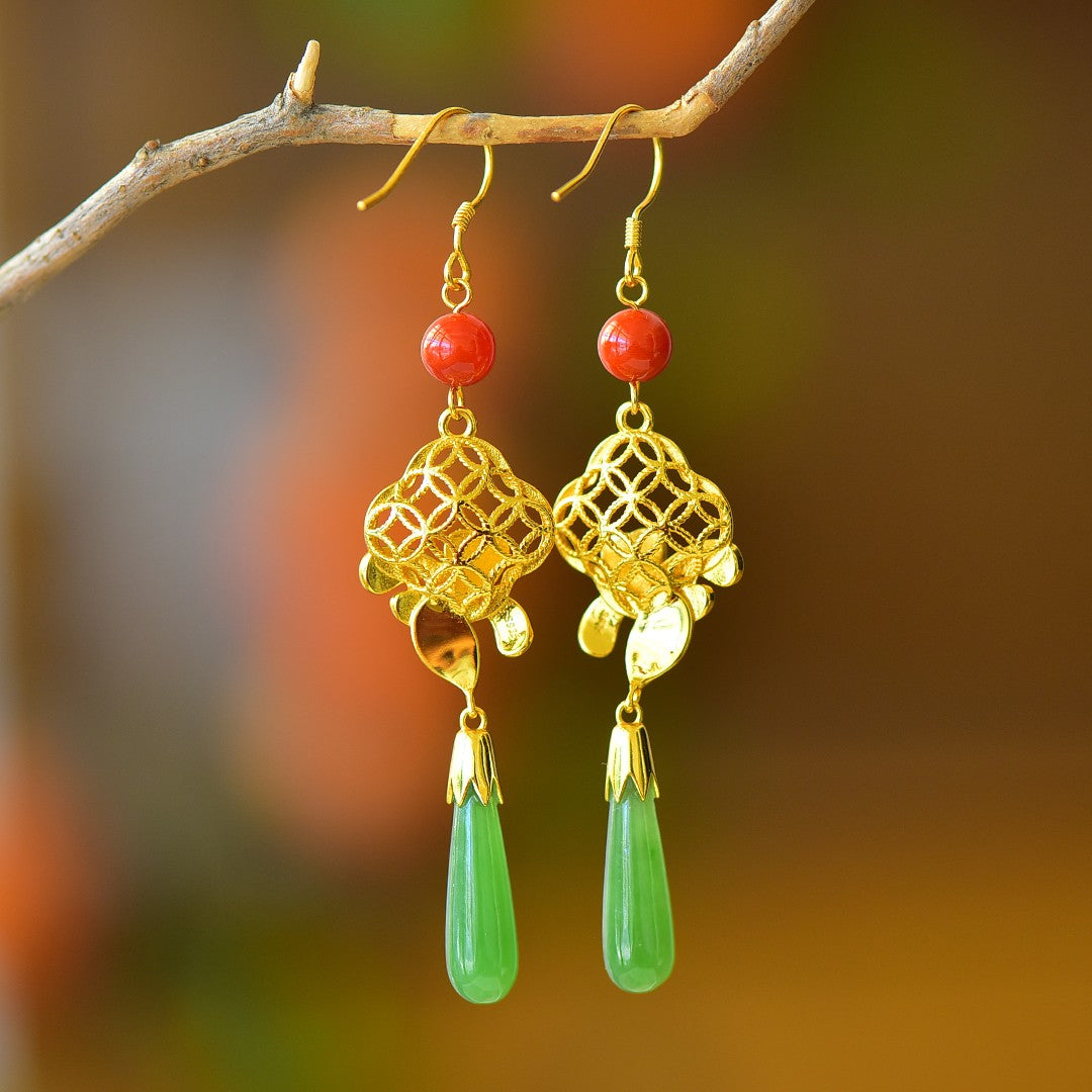 925_Silver_Nephrite_Green_Jade_Earrings_Fine_Texture