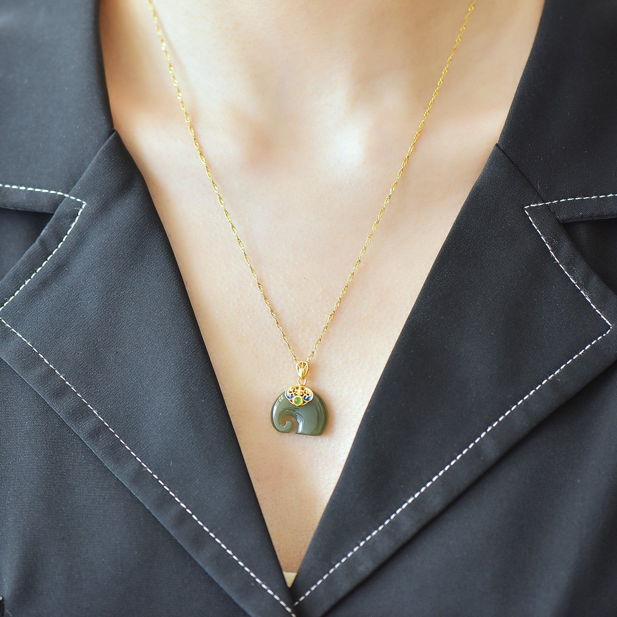 S925_Sterling_Silver_Hetian_Jade_Qingshui_Jade_Pendant