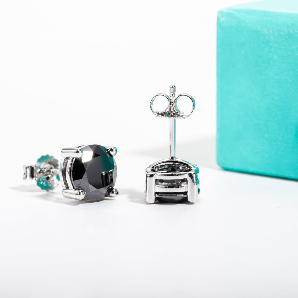 10K Round Cut Moissanite Stud Earrings