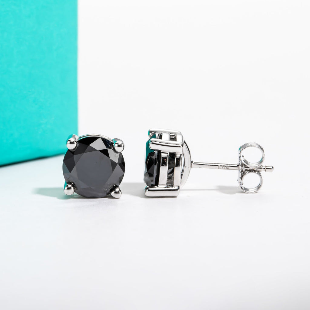 10K Round Cut Moissanite Stud Earrings