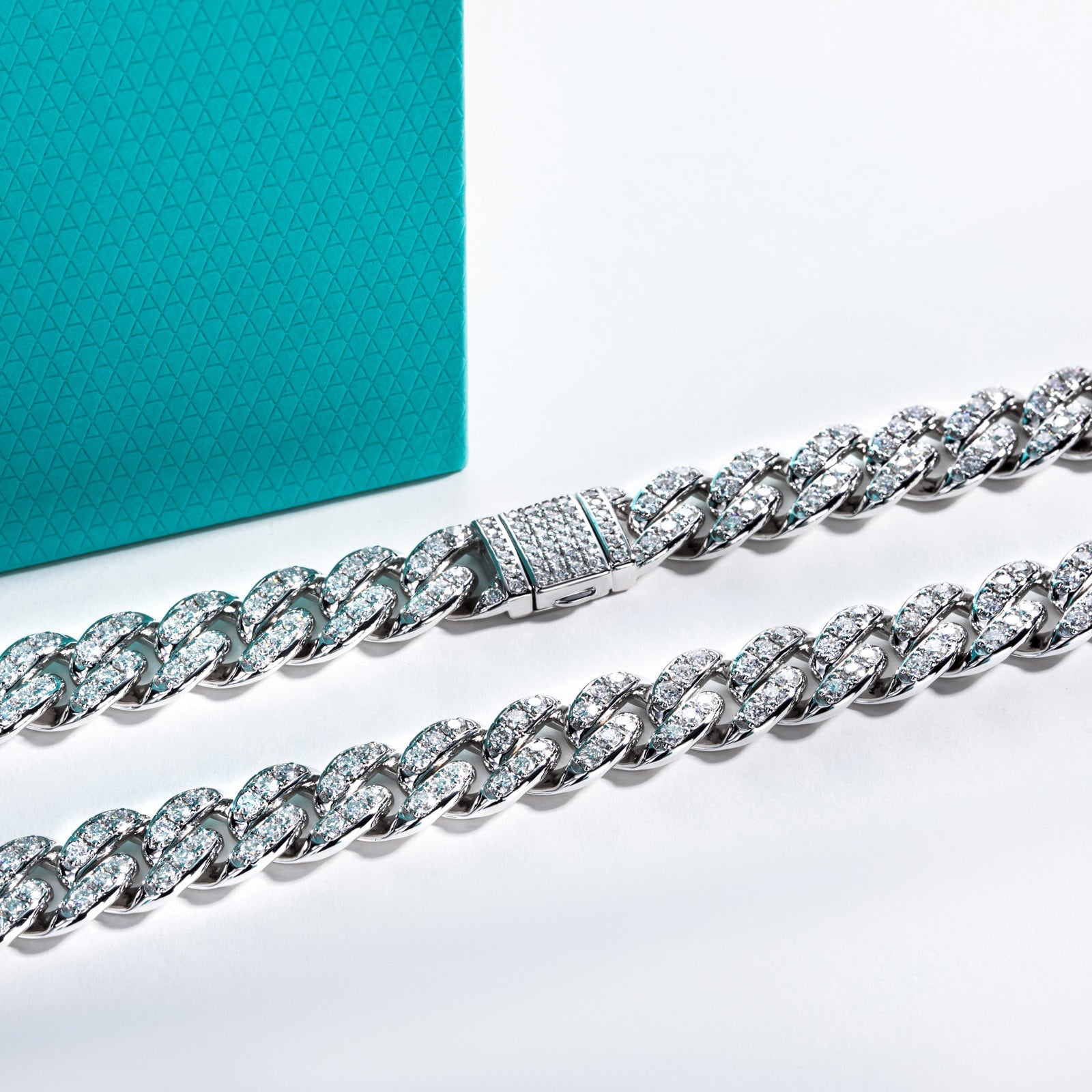 Moissanite Twisted Cuban Chain Necklace