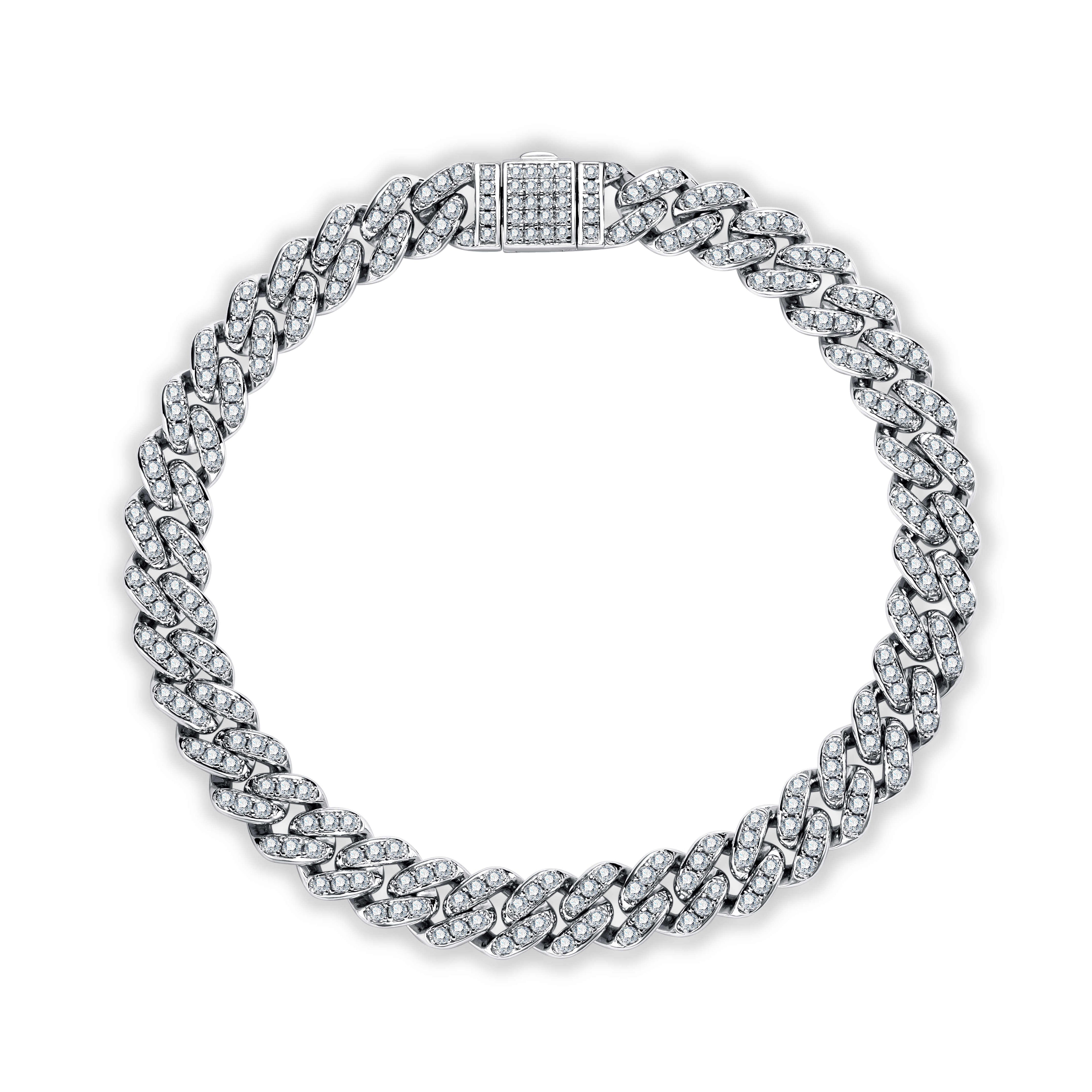 Moissanite Twisted Cuban Bracelet (1.36-5.17cttw)