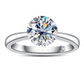 Round Cut Invisible Setting Moissanite Engagement Ring (2/3 ct)