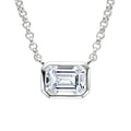 Emerald Cut Moissanite Pendant Necklace (1 ct)