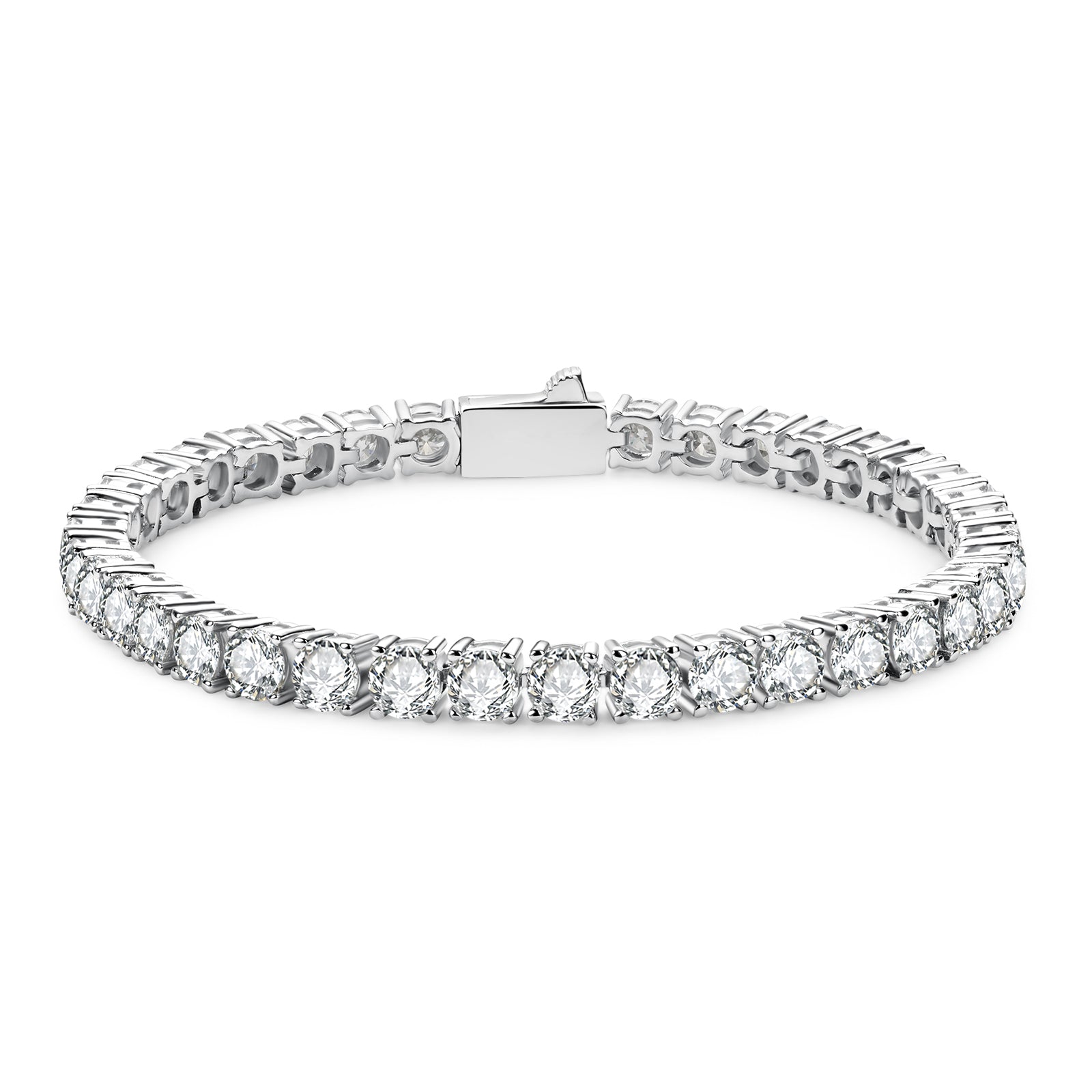 Moissanite Silver Tennis Bracelet (11.1-13.8 cttw)