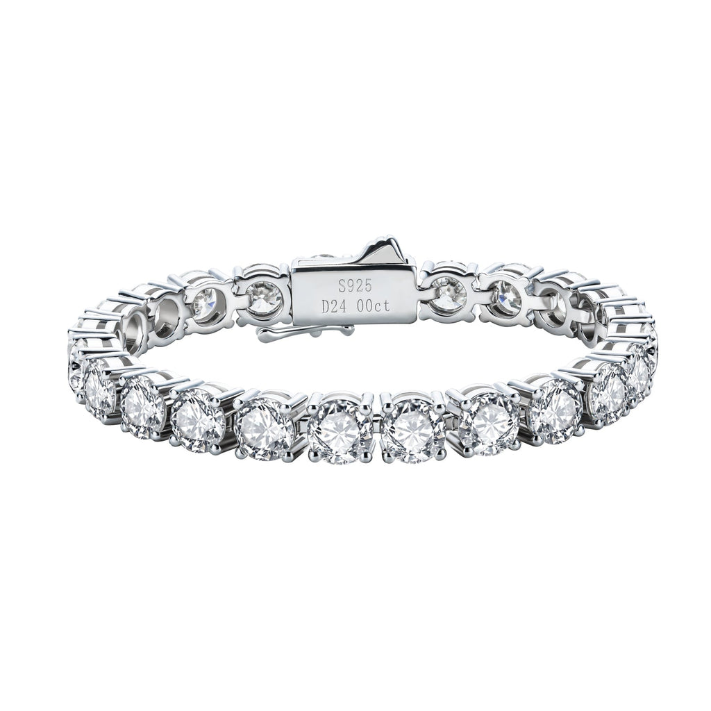 Moissanite Silver Tennis Bracelet (24-32 cttw)