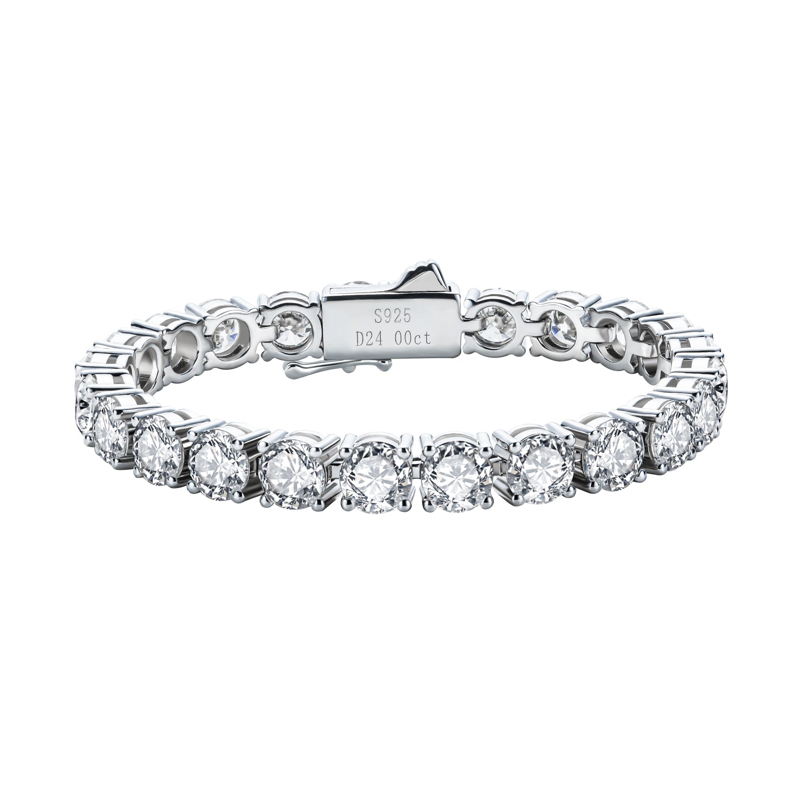 Moissanite Silver Tennis Bracelet (24-32 cttw)