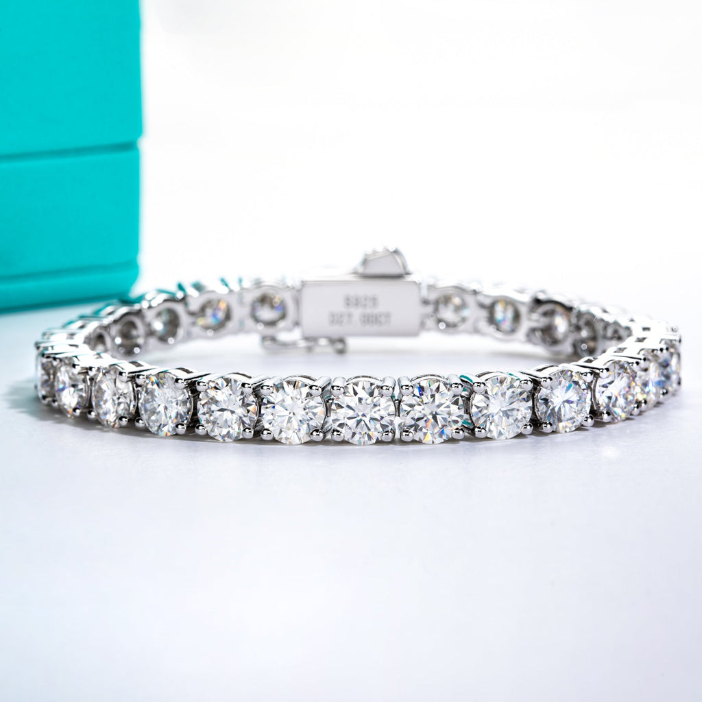 Moissanite Silver Tennis Bracelet (24-32 cttw)
