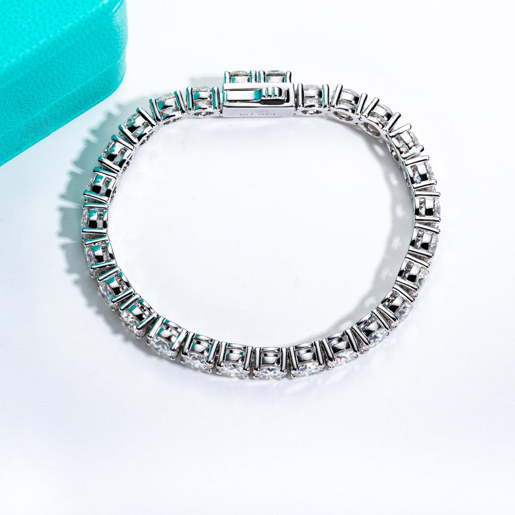 Moissanite Silver Tennis Bracelet (24-32 cttw)