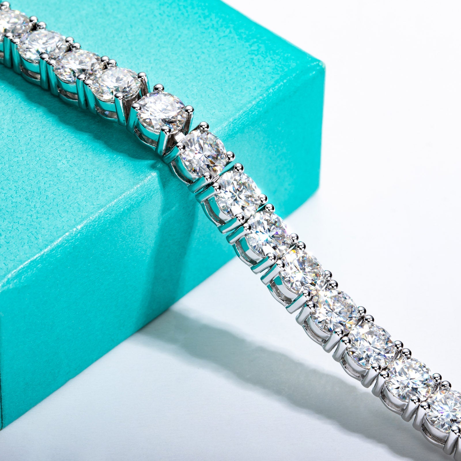 Moissanite Silver Tennis Bracelet (24-32 cttw)