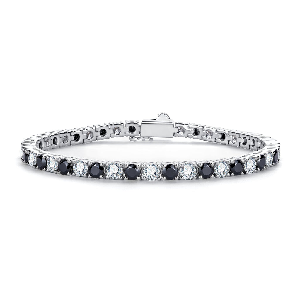 Black Round Cut Moissanite Tennis Bracelet (13.2cttw)