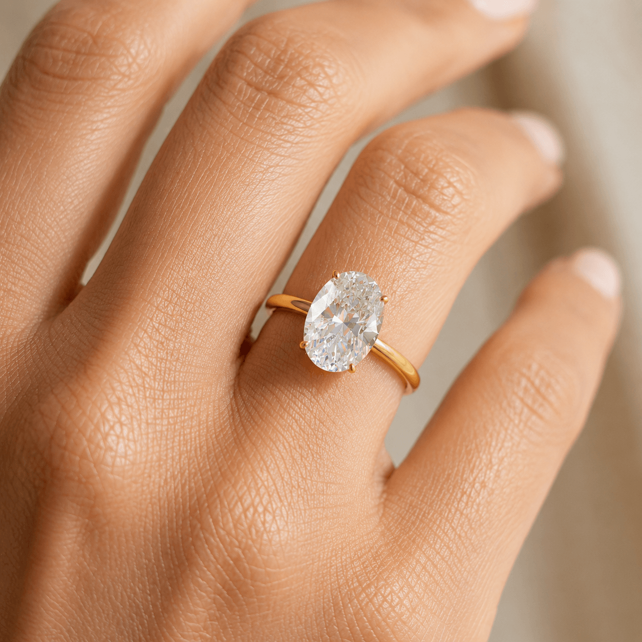 S925 Sterling Silver 4.5 CT Oval Cut 5A Cubic Zirconia Ring for Women, Premium Luxury 8x12mm Simulated Diamond Statement Ring, High Quality Fine Jewelry