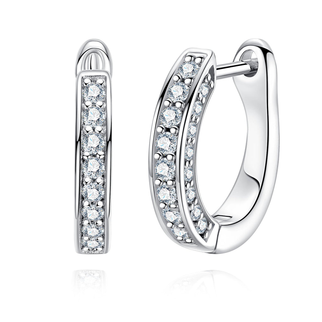 Round Cut Moissanite Hoop Earrings (0.56cttw)