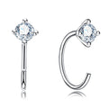 Round Cut Moissanite Hoop Earrings (0.6cttw)