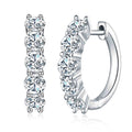 5 Stone Moissanite Hoop Earrings (3cttw)
