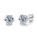 Round Cut Moissanite Stud Earrings (1/2/4/6cttw)