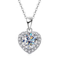 Moissanite Love Heart Pendant Necklace