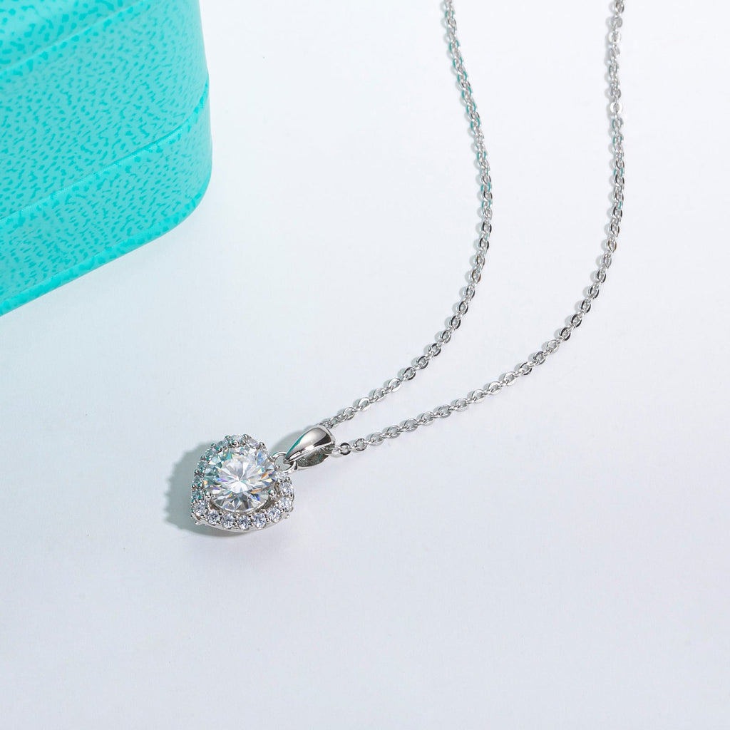 Moissanite Love Heart Pendant Necklace