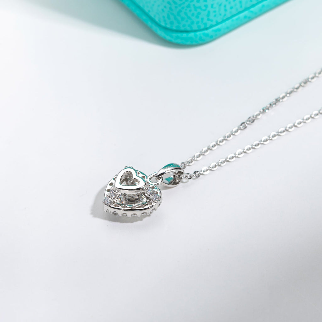 Moissanite Love Heart Pendant Necklace