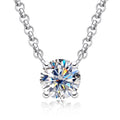 Round Cut Moissanite Pendant Necklace (1/2/3 ct)