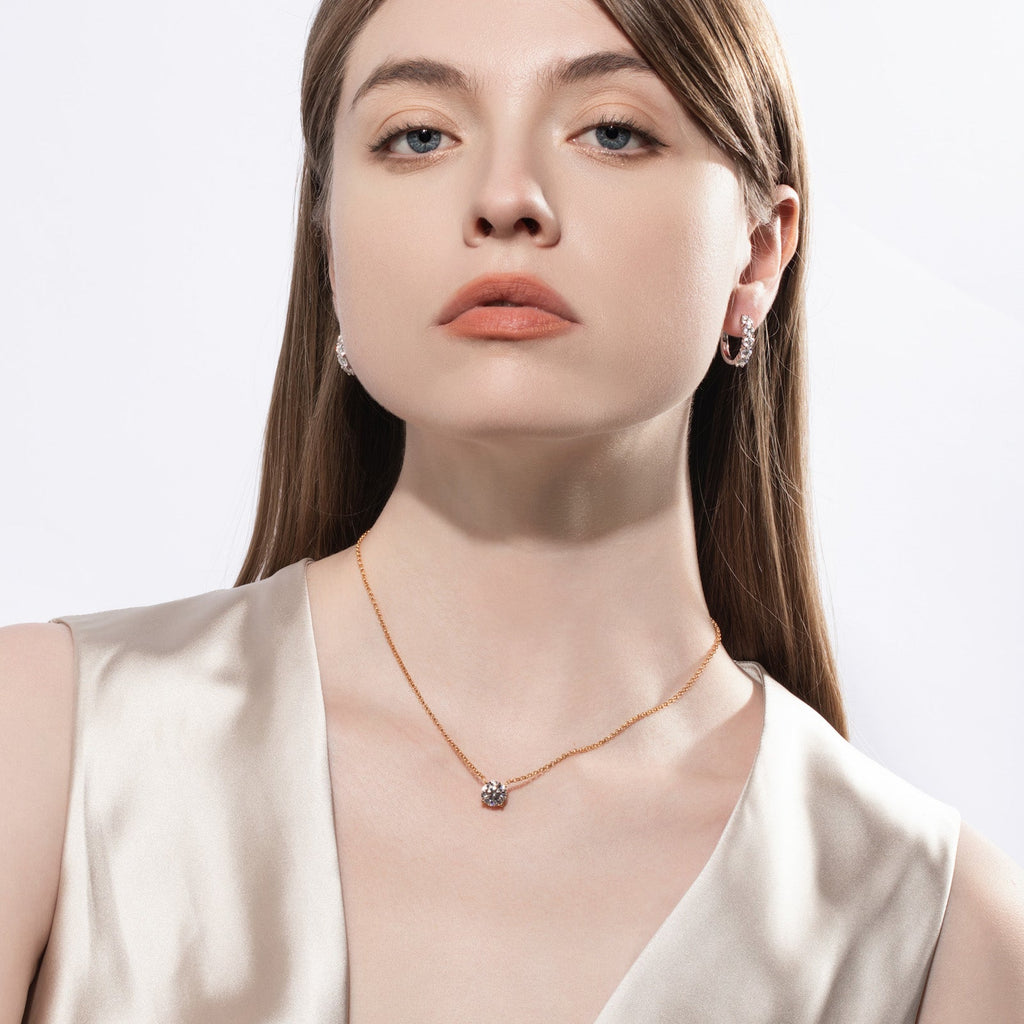 Round Cut Moissanite Pendant Necklace (1/2/3 ct)