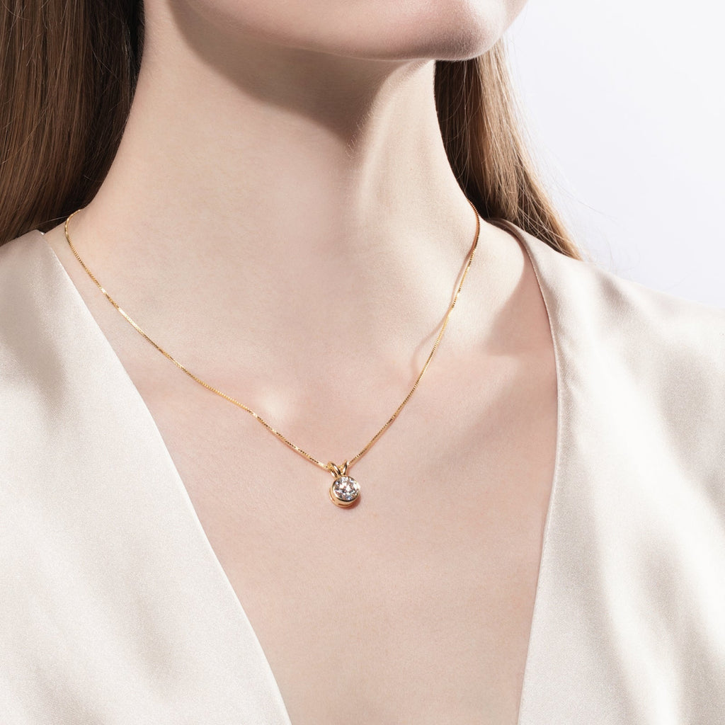 Round Cut Moissanite Pendant Necklace (1/2 ct)