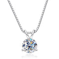 Round Cut Moissanite Pendant Necklace (1 ct)
