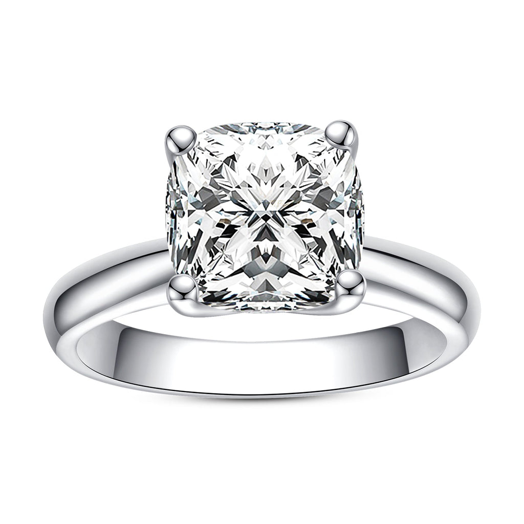 Cushion Cut Moissanite Engagement Ring (3.5 ct)