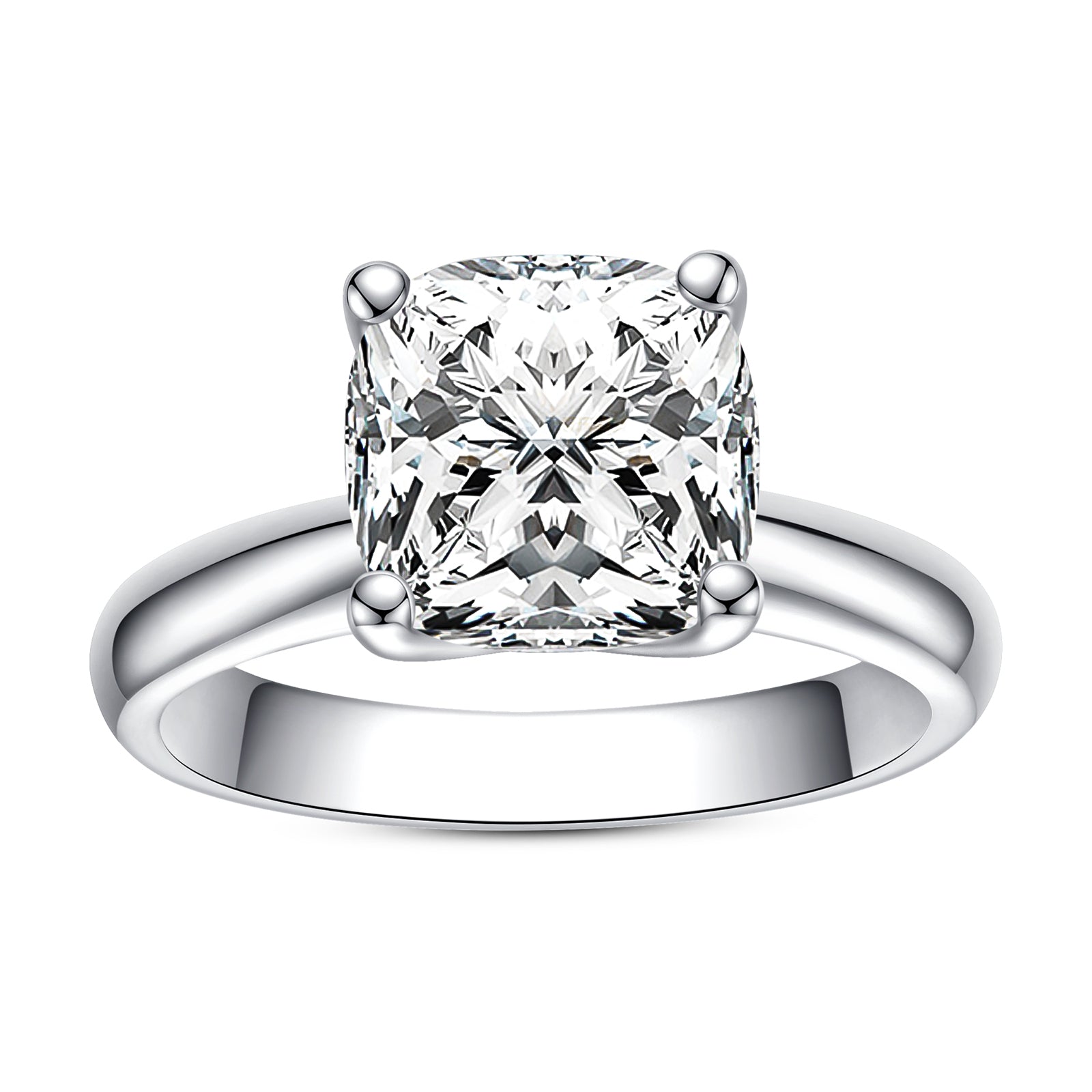 Cushion Cut Moissanite Engagement Ring (3.5 ct)
