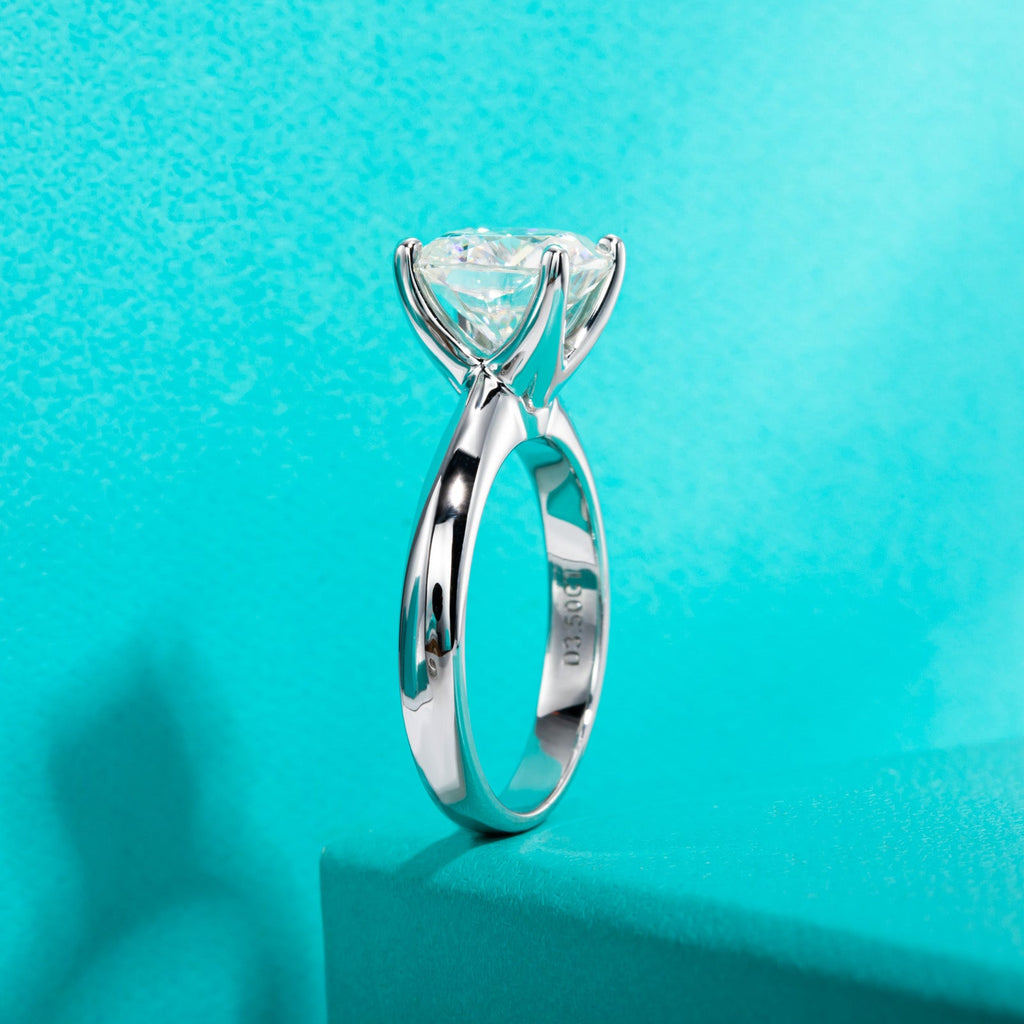 Cushion Cut Moissanite Engagement Ring (3.5 ct)