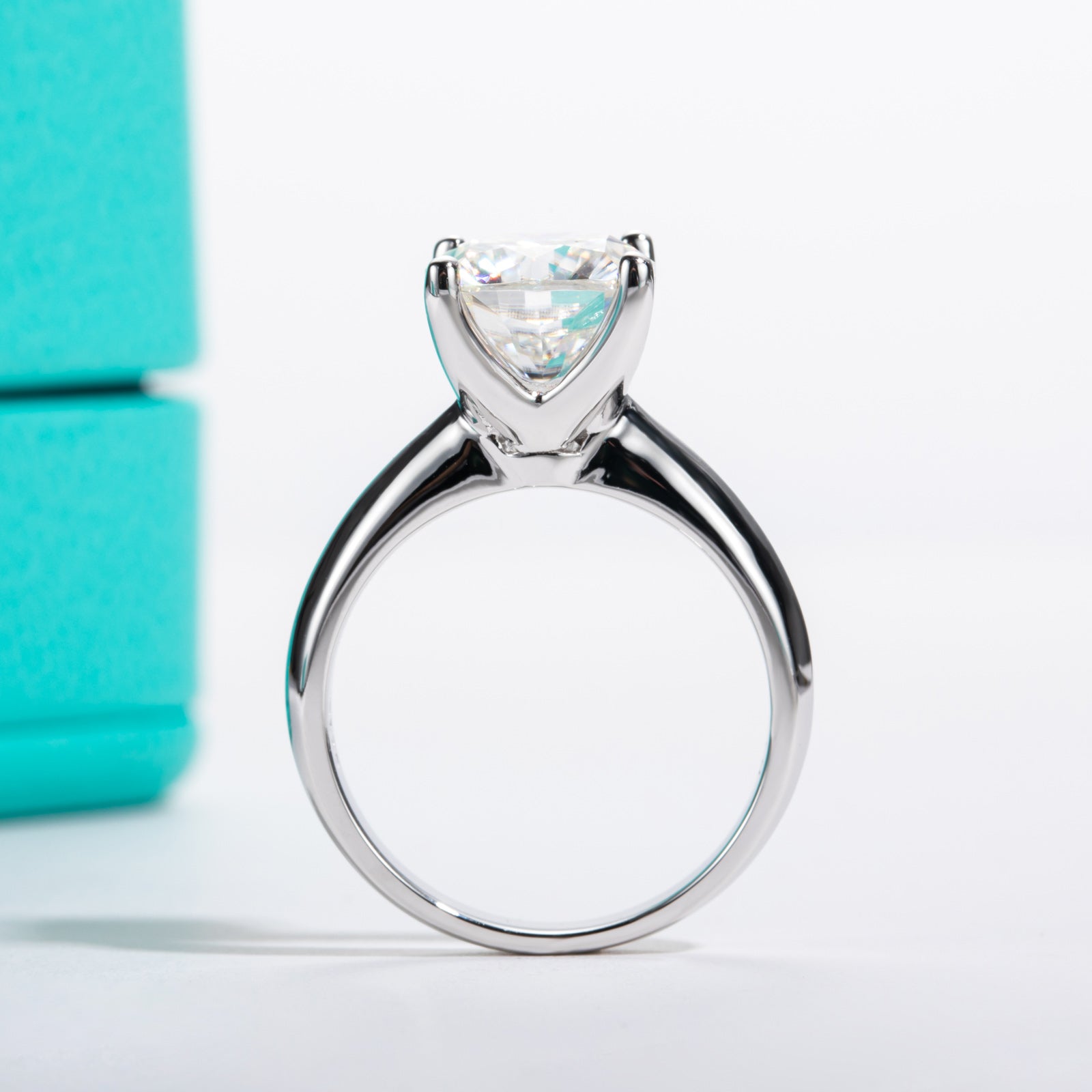 Cushion Cut Moissanite Engagement Ring (3.5 ct)