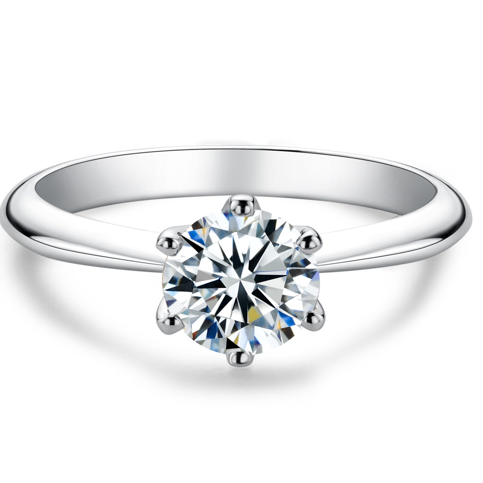 Round Cut Moissanite Engagement Ring (0.5-5ct)