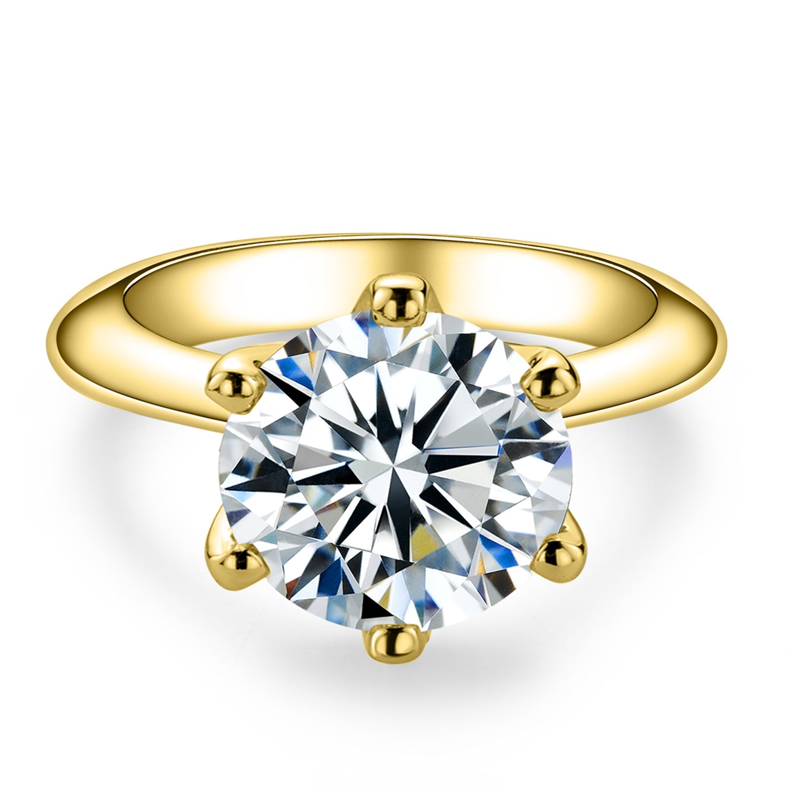 Round Cut Moissanite Engagement Ring (1/2/3ct)