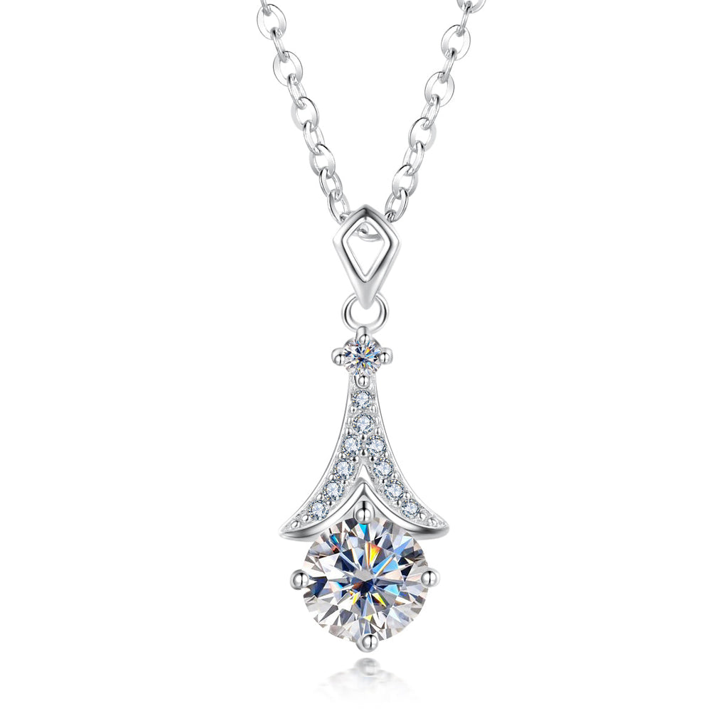 Moissanite Spire Pendant Necklace