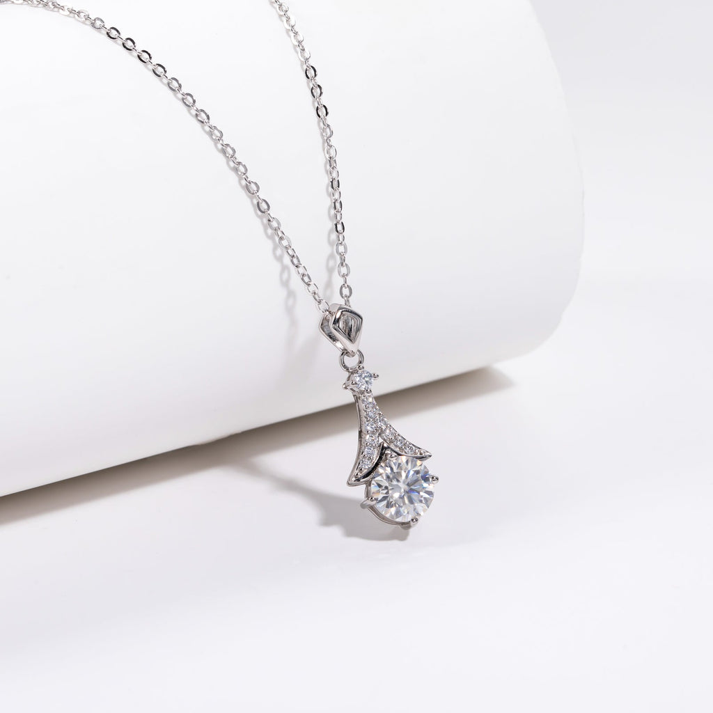 Moissanite Spire Pendant Necklace