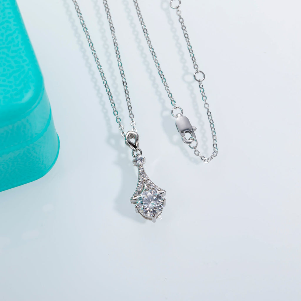 Moissanite Spire Pendant Necklace