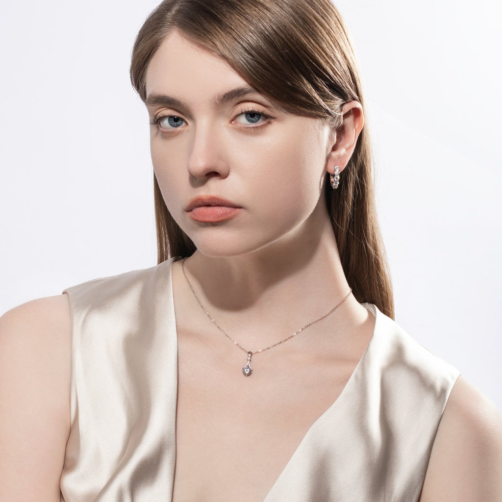 Moissanite Spire Pendant Necklace