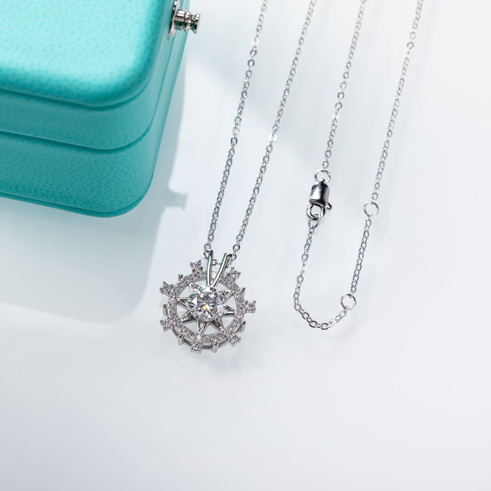 Moissanite Rudder Pendant Necklace