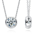 Round Cut Moissanite Pendant Necklace (0.5-5 ct)