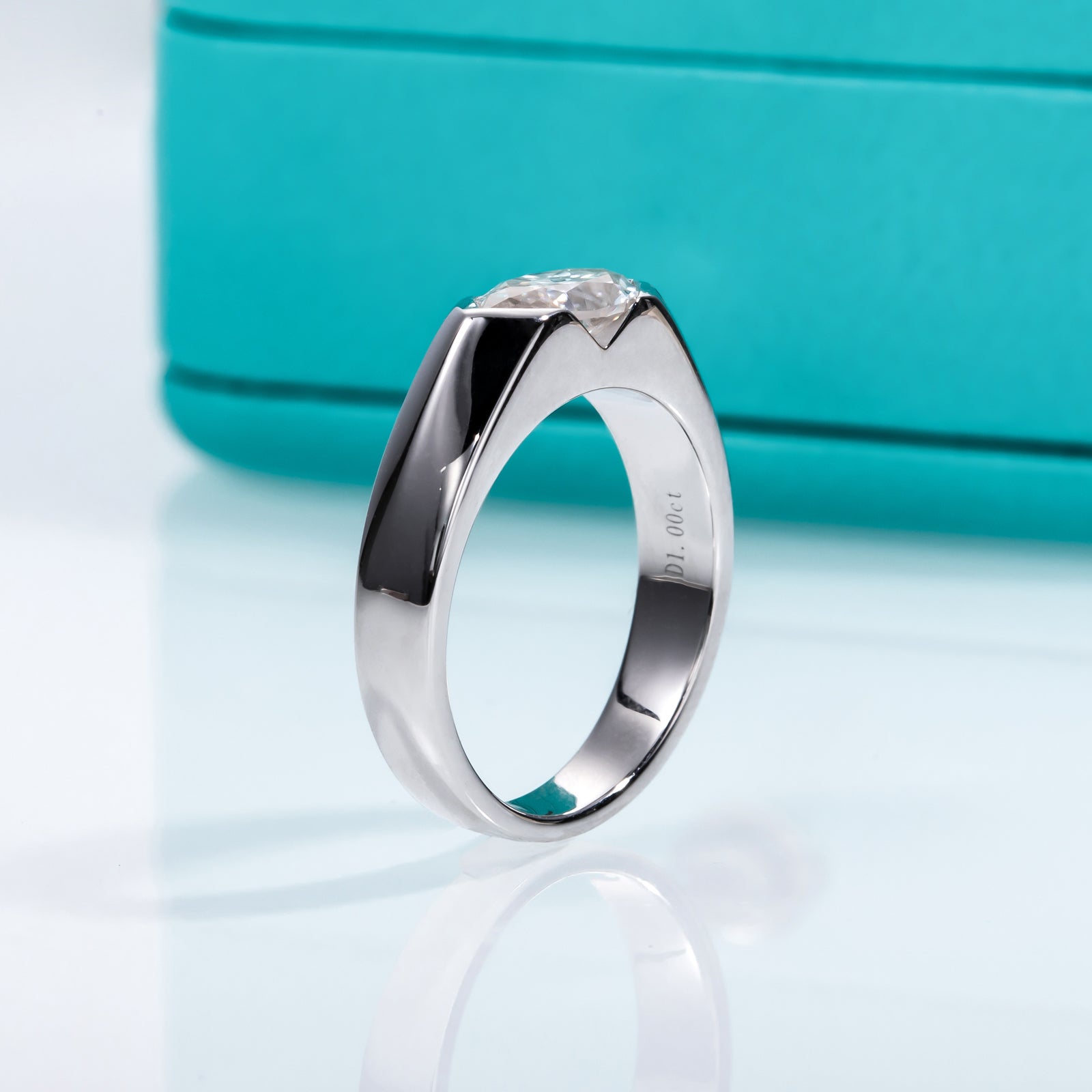 Marquise Cut Moissanite Men's Engagement Ring (1 ct)