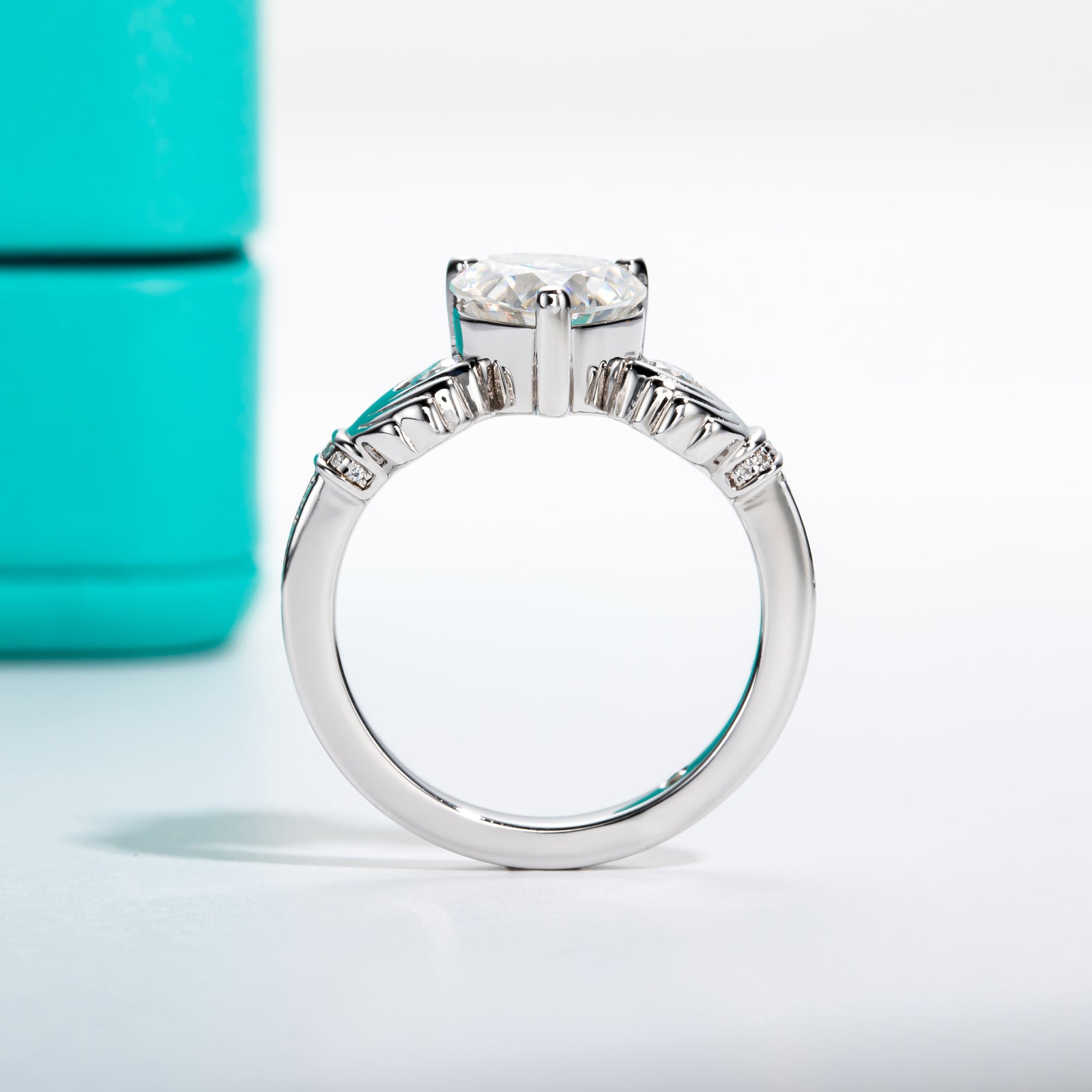 Heart Cut Moissanite Irish Engagement Ring (2.33 cttw)