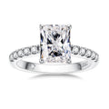 Radiant Cut Pavé Moissanite Engagement Ring (3ct)