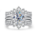 Round Cut Moissanite Engagement Ring Bridal Set (4.52cttw)